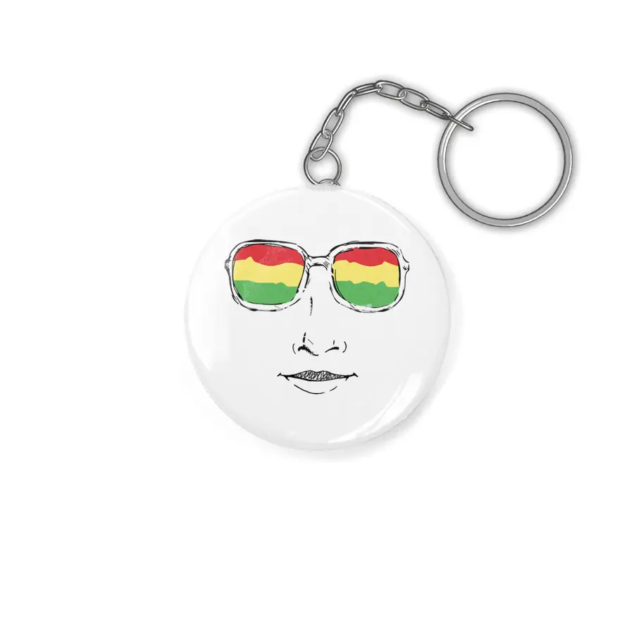 Reggae Hipster Rastafari face A Anahtarlık