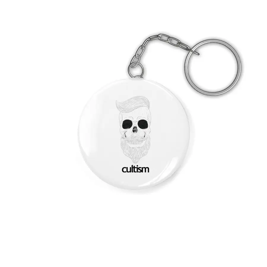 Cultism Hipster Skull Anahtarlık