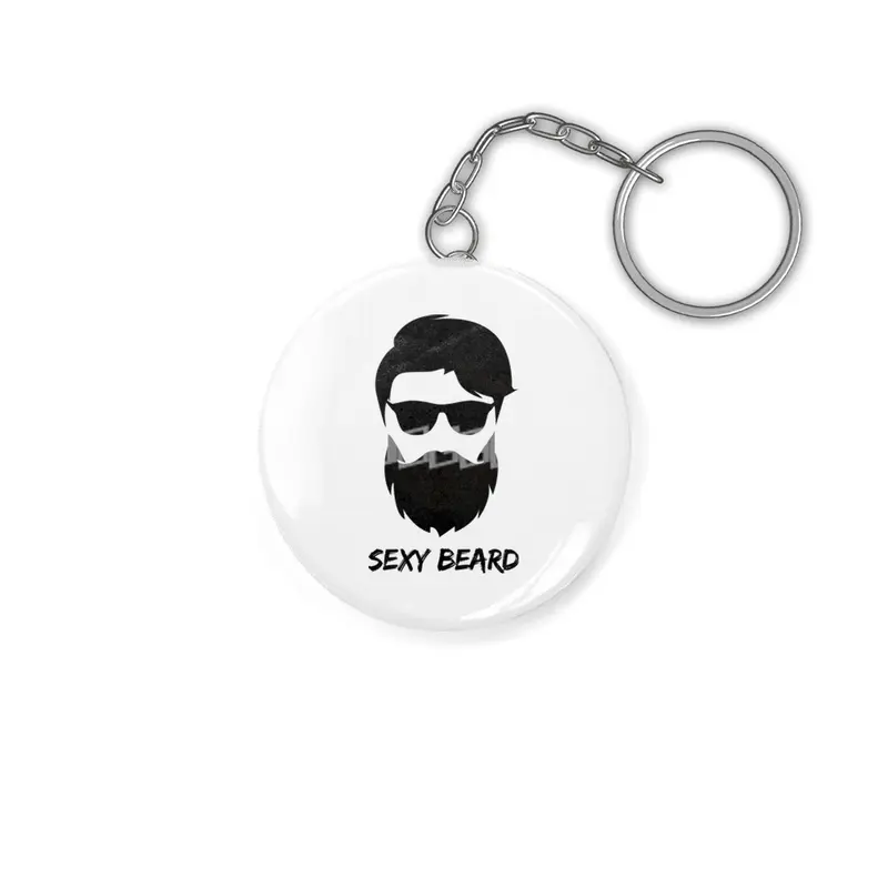 Sexy beard Hipster face Anahtarlık