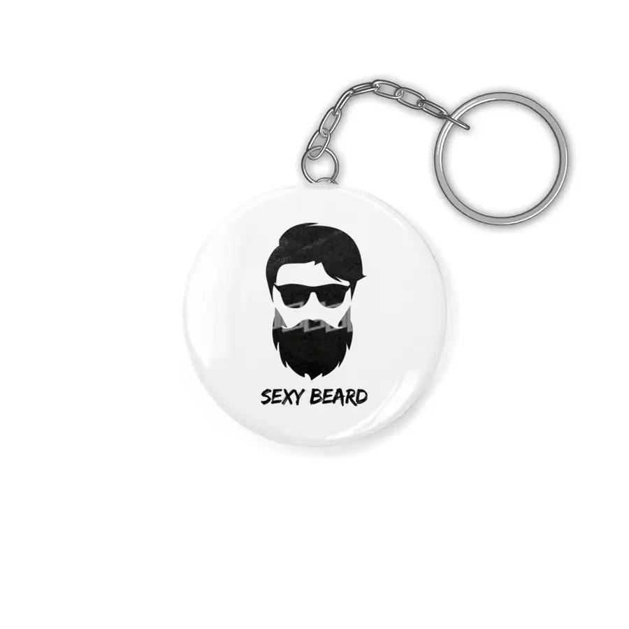 Sexy beard Hipster face Anahtarlık