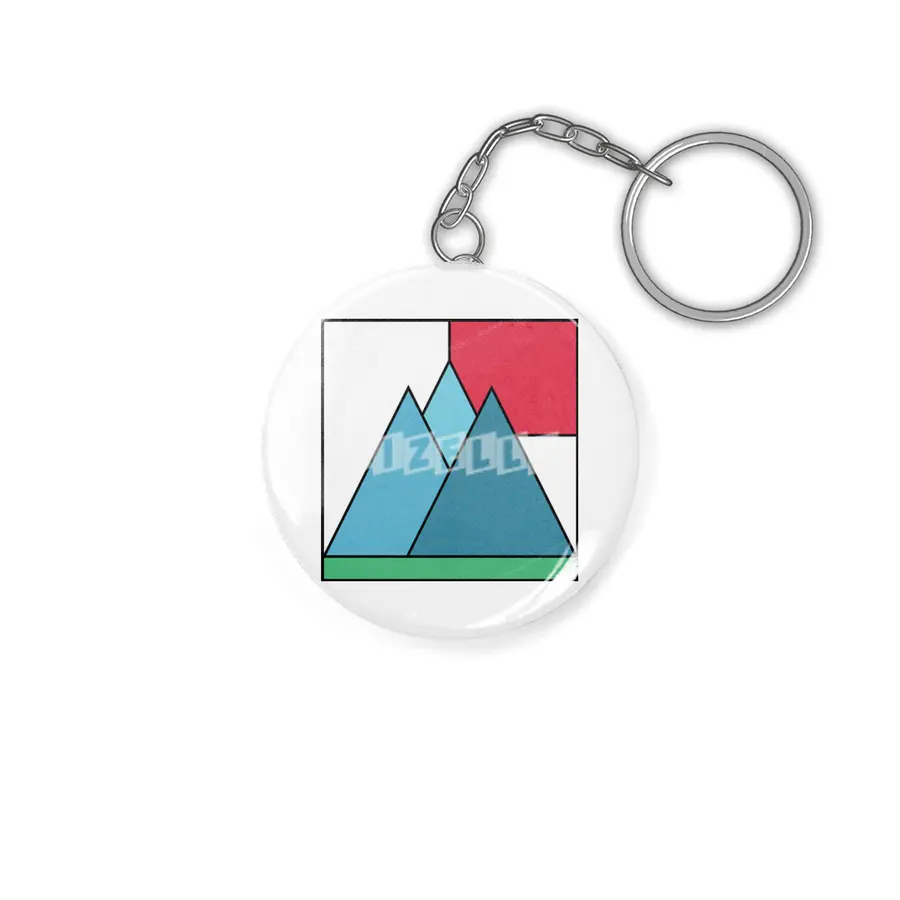 Simply mountains minimalistic nature design Anahtarlık
