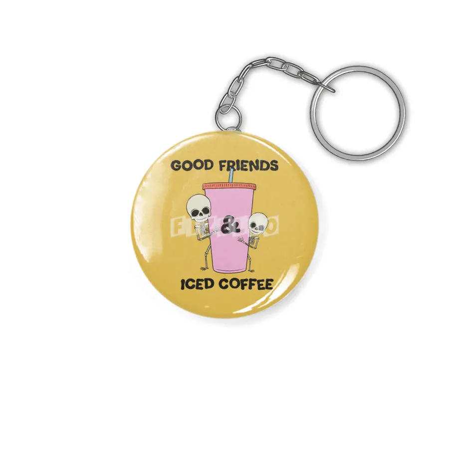 Good Friends & Iced Coffee Anahtarlık