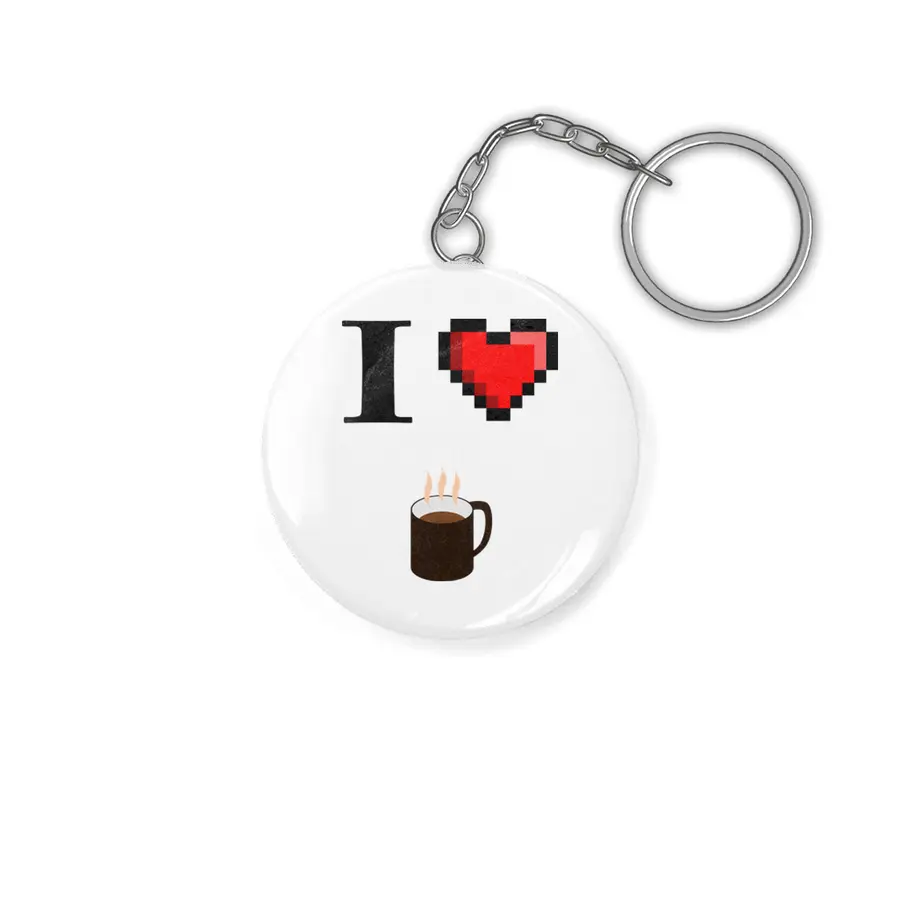 I love Coffee 8Bit Anahtarlık