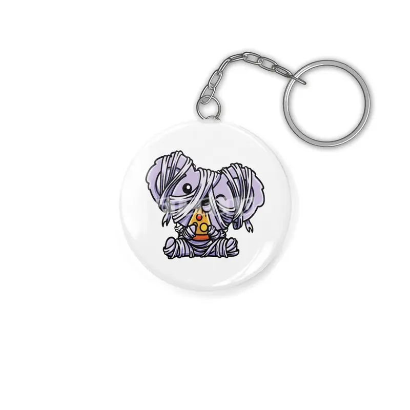 Cute Spooky Halloween Koala Bear as Mummy Costume Anahtarlık