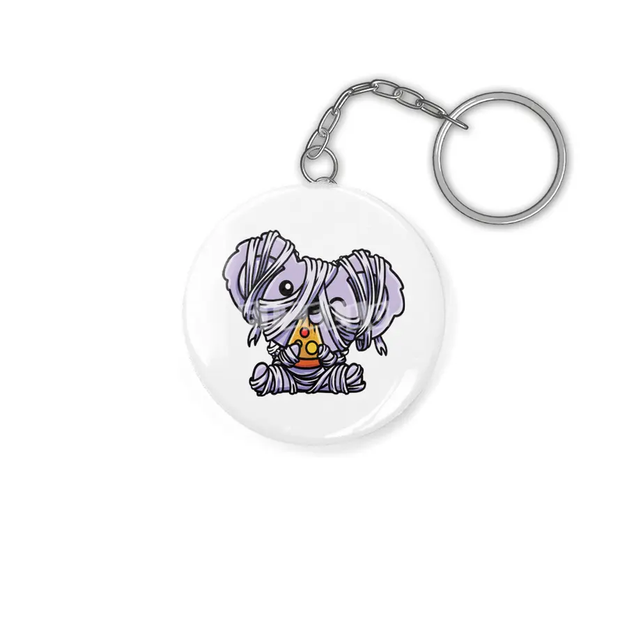 Cute Spooky Halloween Koala Bear as Mummy Costume Anahtarlık