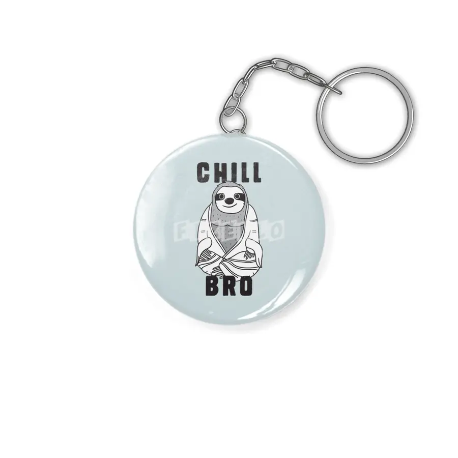 Chill Bro - smooth, lazy Buddha sloth Anahtarlık