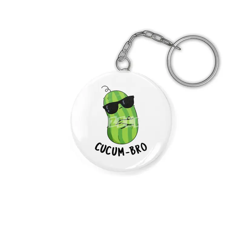 Cucum-bro Funny Cucumber Bro Pun Anahtarlık