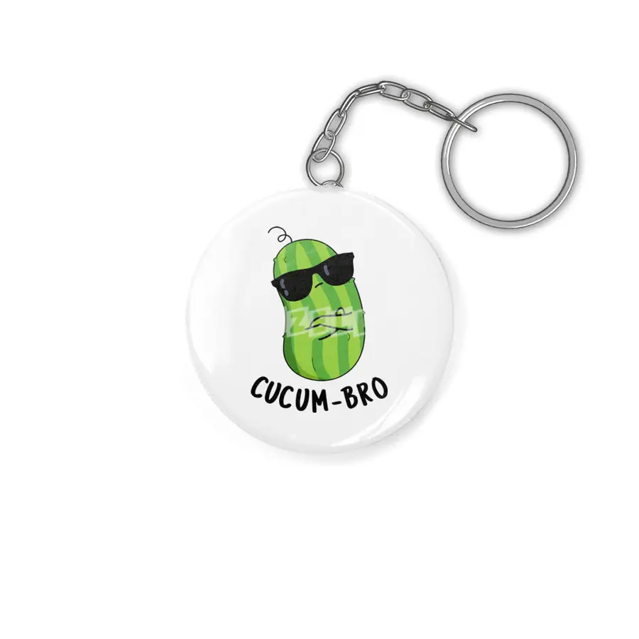 Cucum-bro Funny Cucumber Bro Pun Anahtarlık