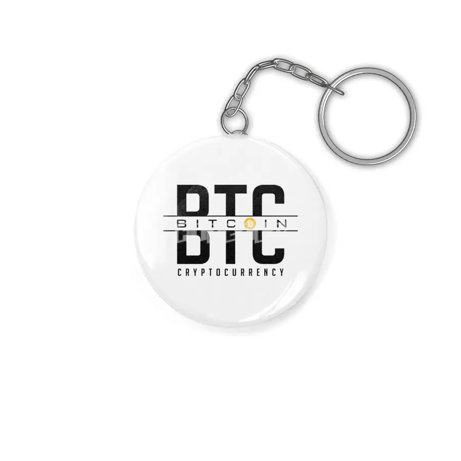 BTC; Bitcoin Cryptocurrency Anahtarlık