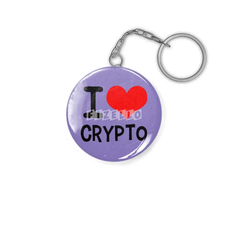 I Love Crypto Currency Anahtarlık