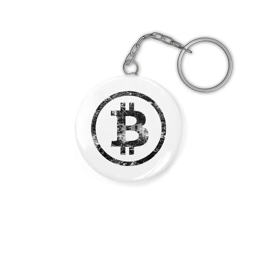 Bitcoin Vintage Crypto Cryptocurrency Gift Anahtarlık