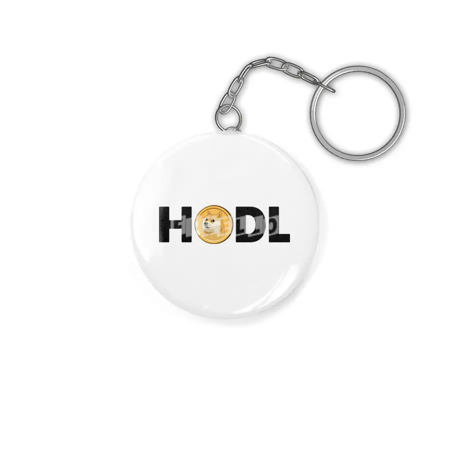 HOLD Dogecoin Funny Doge Crypto Cryptocurrency Anahtarlık