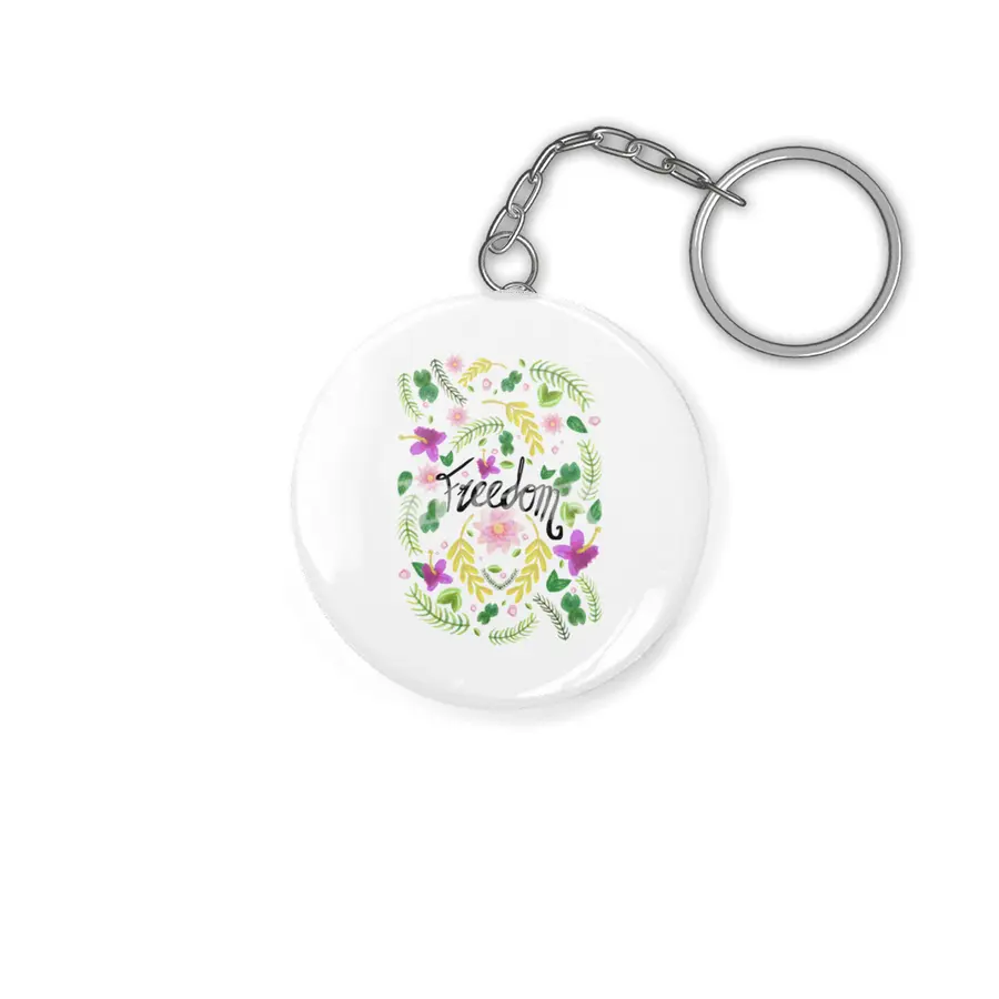 Freedom. Floral Pattern (flowers pattern) Anahtarlık