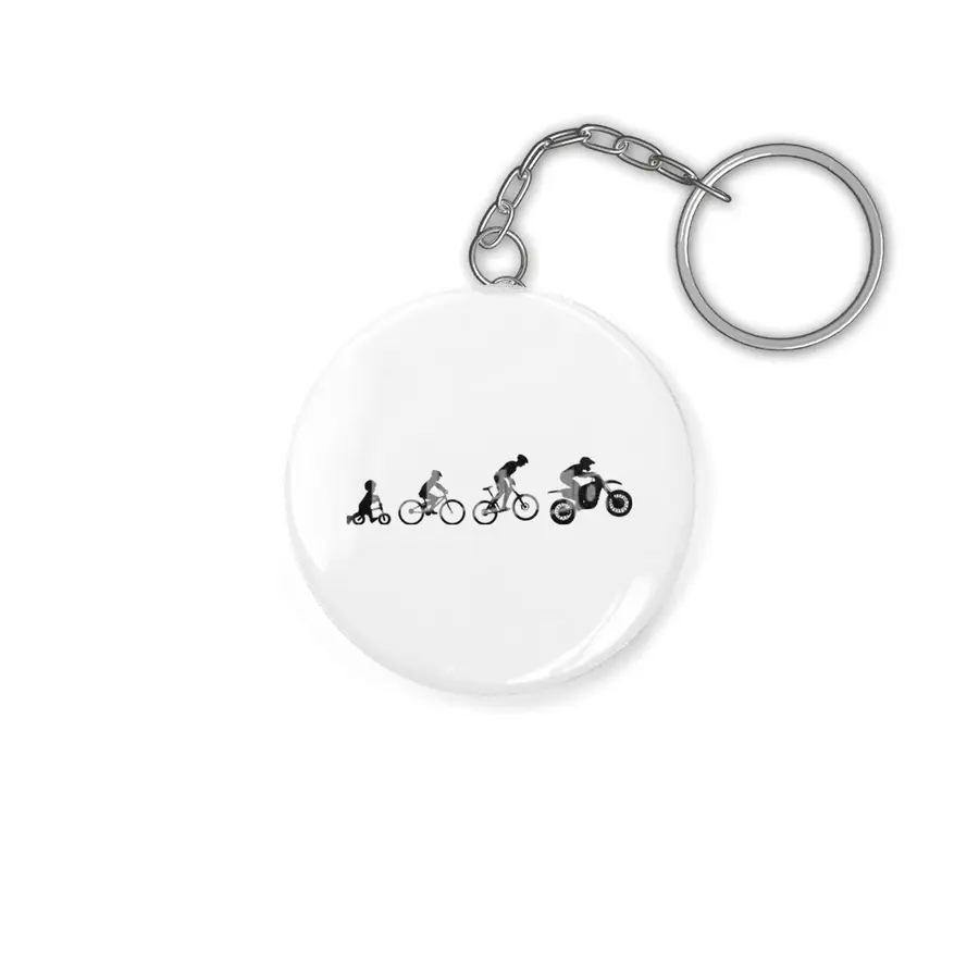 Funny Biker Rider Motorcycle Evolution Bv Anahtarlık