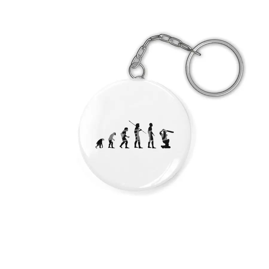 Funny Cricket Batter Evolution of Man Sports Bv Anahtarlık