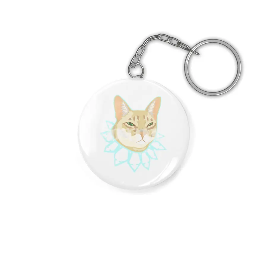 Cool Singapura Cat - Natural  Anahtarlık