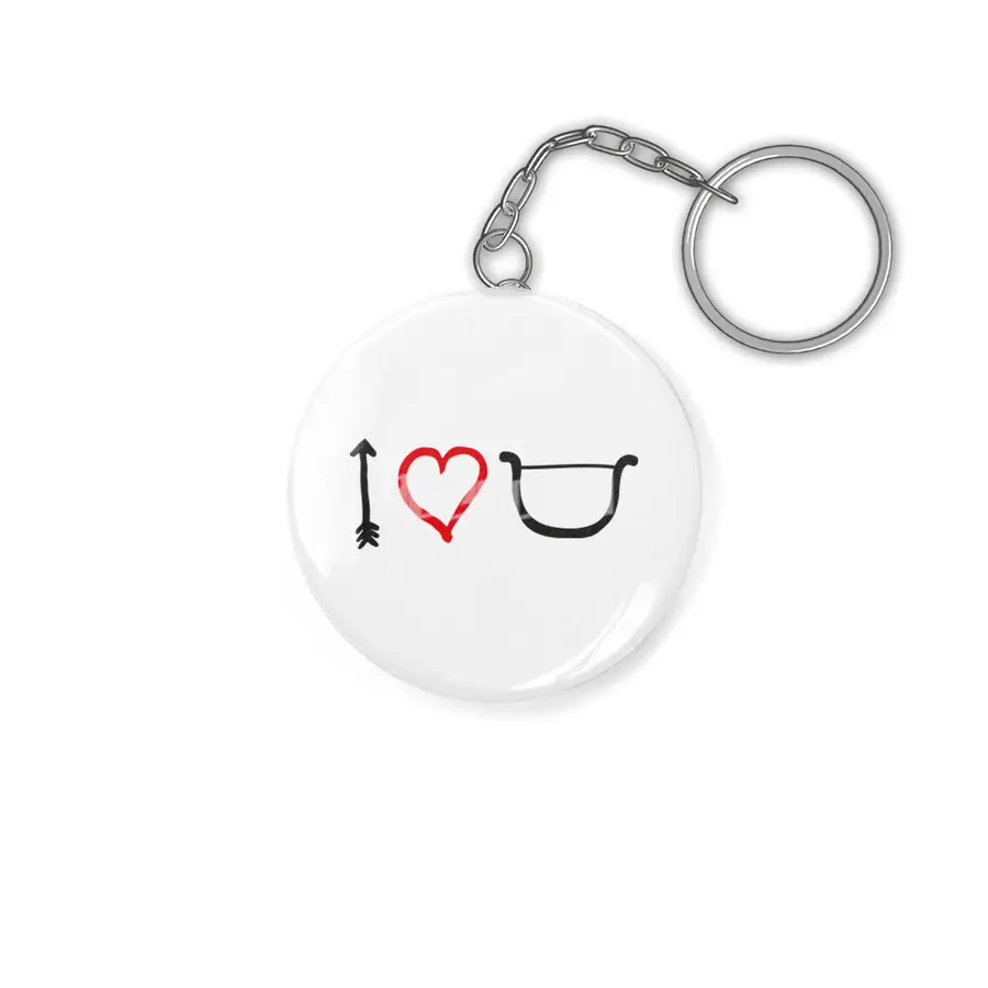 I love you bow arrow heart Cupid Valentine's day Anahtarlık