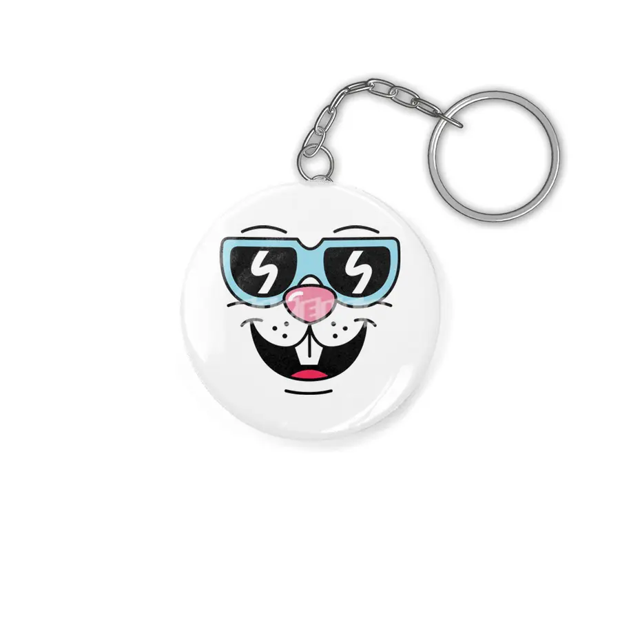 Cool Rabbit (face) Anahtarlık