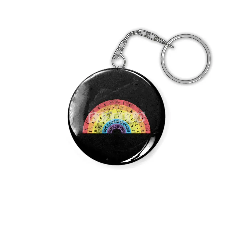 Science is Real Black Lives Matter Rainbow Shirt Vintage Anahtarlık