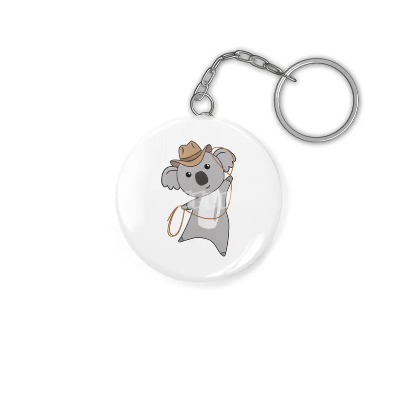 Cowboy Koala Koalas Koala Bear Western Australia Anahtarlık