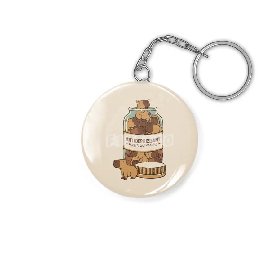 Antidepressant Capybara Anahtarlık