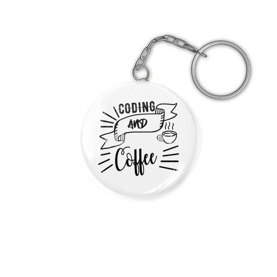 Coffee and Coding Gift idea  Programmers Anahtarlık