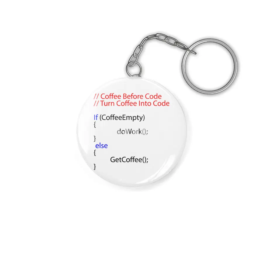 Coffee and Coding Gift idea  Programmers Anahtarlık