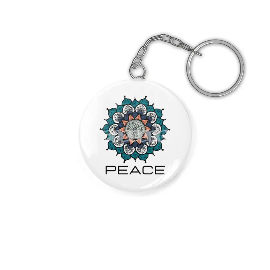 Peace Mandala | Yoga | Pilates | Rave | Floral Anahtarlık