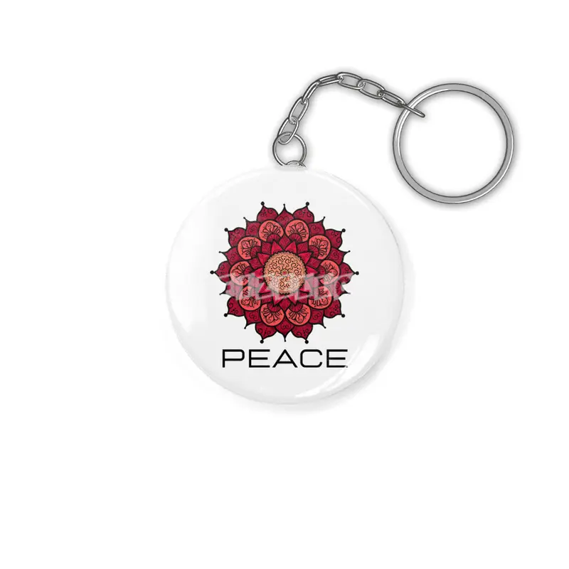 Peace Mandala | Yoga | Pilates | Rave | Floral Anahtarlık