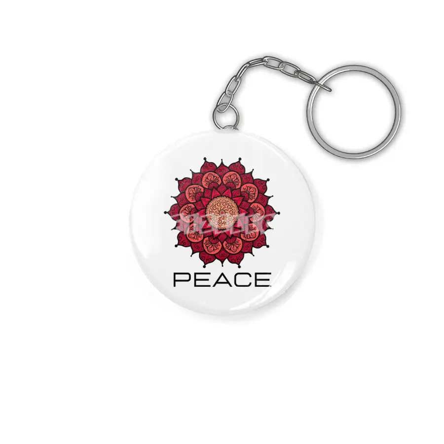 Peace Mandala | Yoga | Pilates | Rave | Floral Anahtarlık
