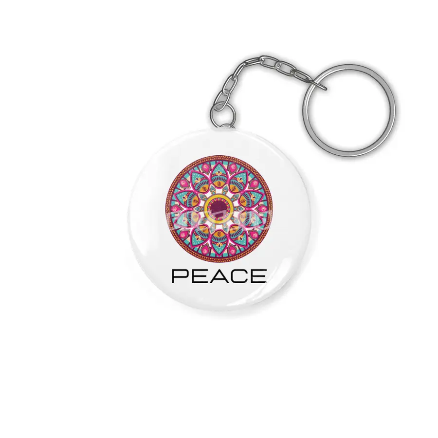 Peace Mandala | Yoga | Pilates | Rave | Floral Anahtarlık