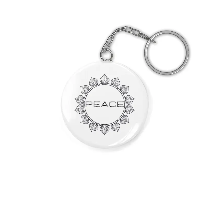 Peace Mandala | Yoga | Pilates | Rave | Floral Anahtarlık