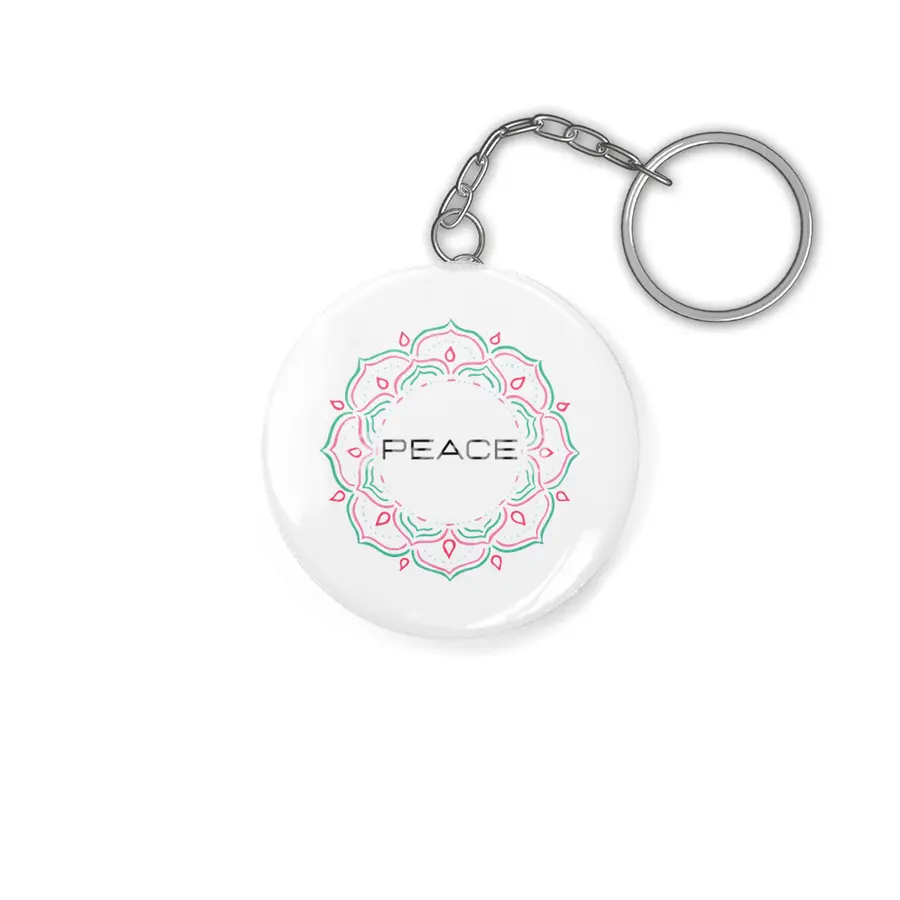 Peace Mandala | Yoga | Pilates | Rave | Floral Anahtarlık