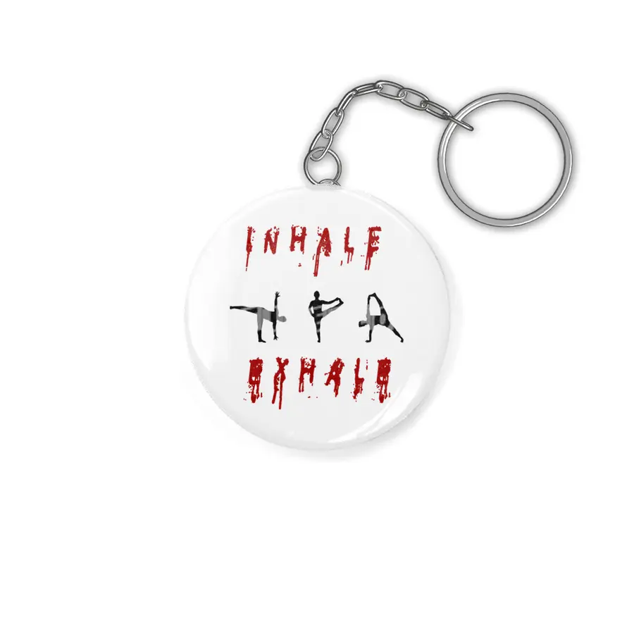inhale and exhale yoga design Anahtarlık