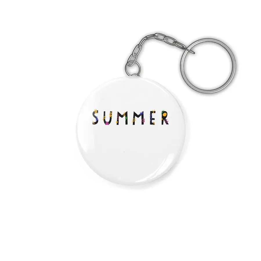 Summer colourful lettering Anahtarlık