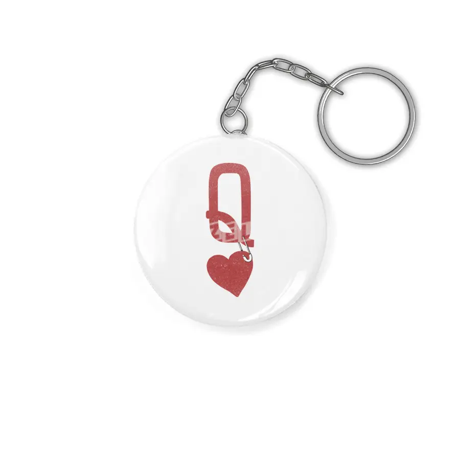 Queen Of Hearts Poker Anahtarlık
