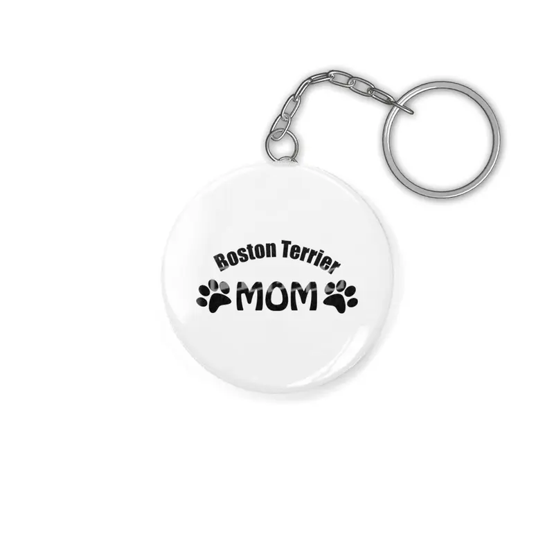 Boston Terrier Mom Anahtarlık