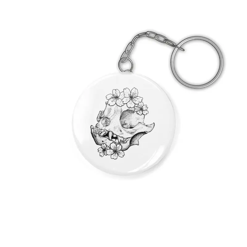 Boston Terrier Skull Anahtarlık