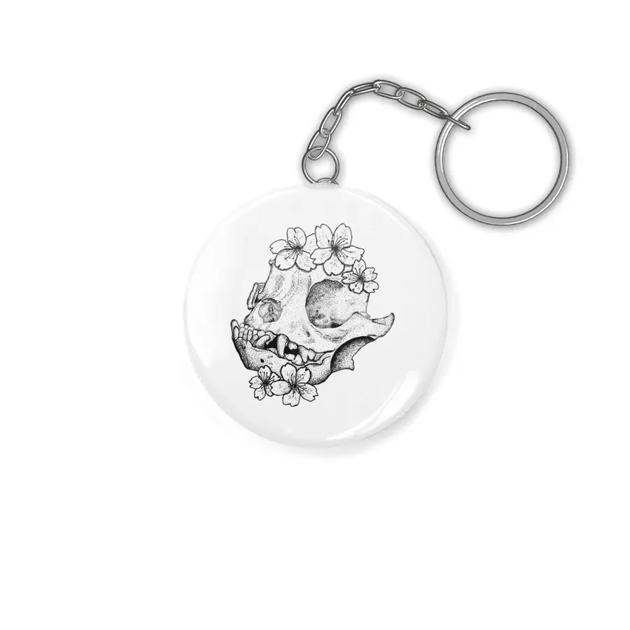 Boston Terrier Skull Anahtarlık