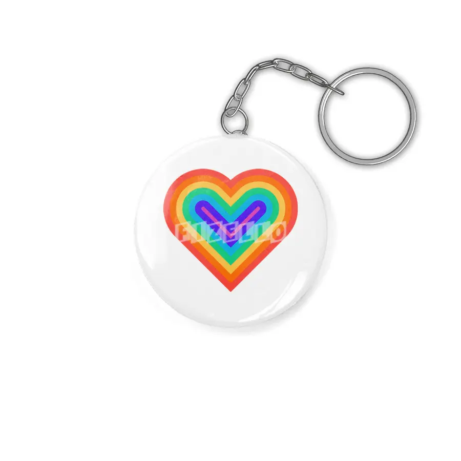 Rainbow Heartbeat Anahtarlık