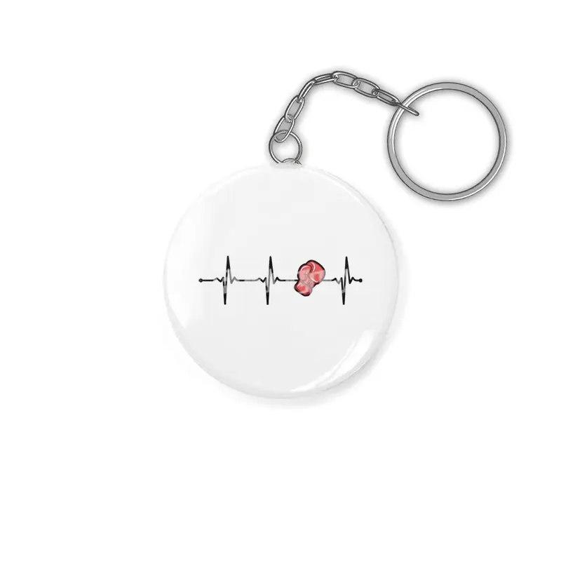 Boxing Glove Heartbeat Ecg for Box Fighters Bv Anahtarlık