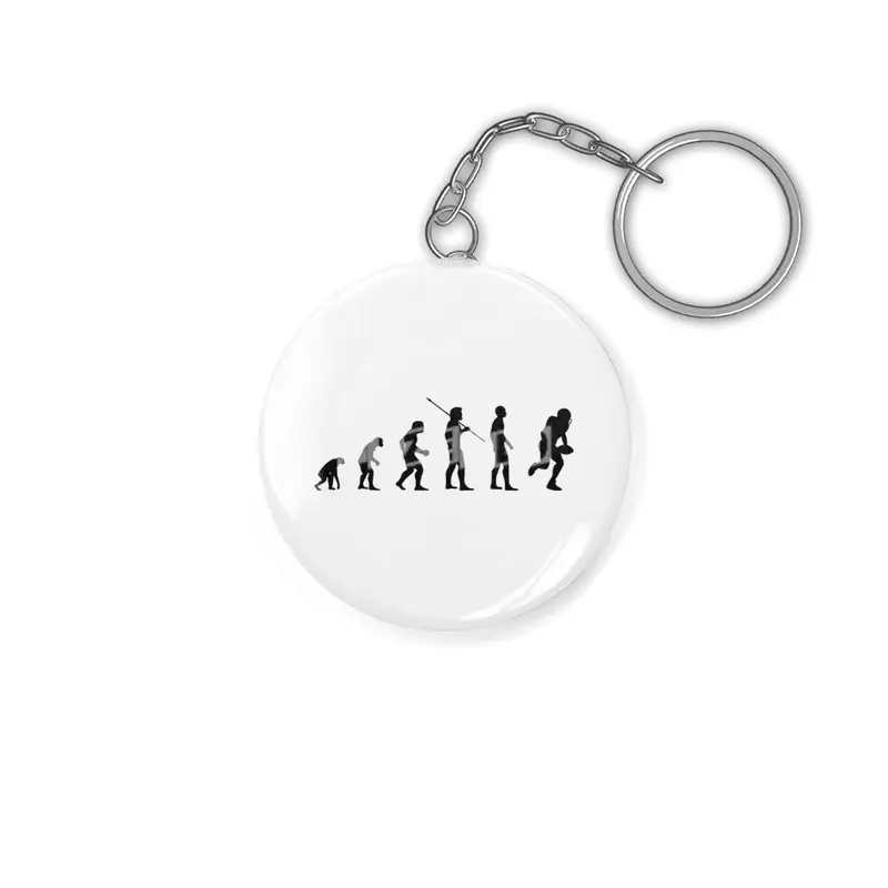 Evolution of Mankind • Funny American Football Bv Anahtarlık