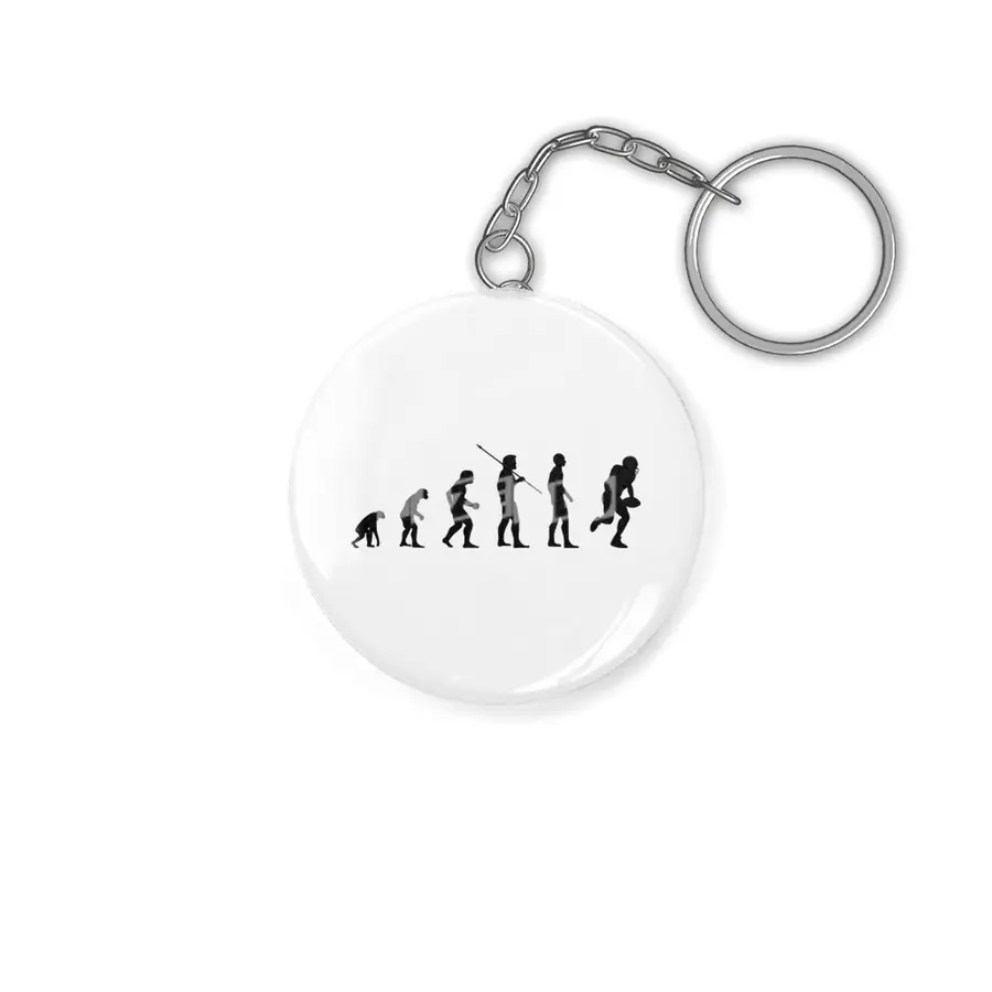 Evolution of Mankind • Funny American Football Bv Anahtarlık