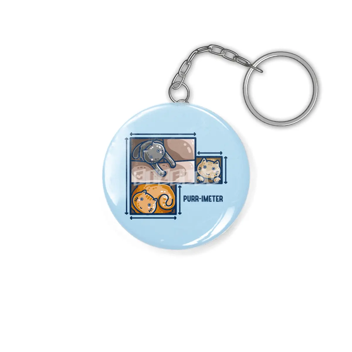 Purr-imeter Maths Cat Pun Anahtarlık