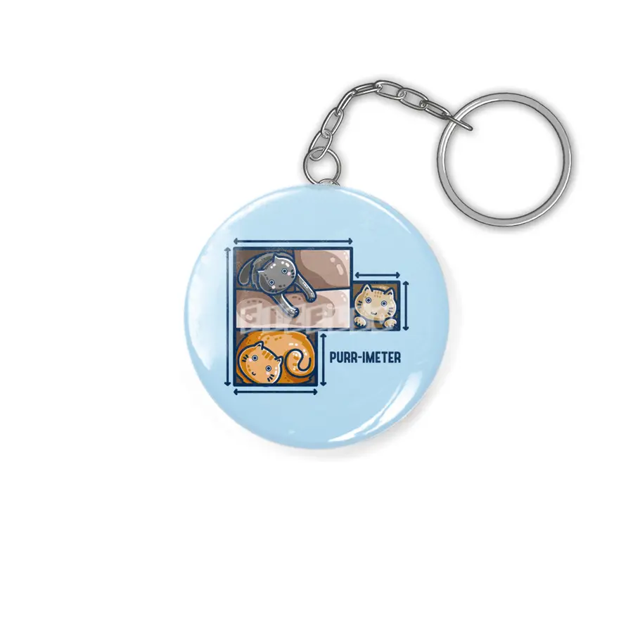 Purr-imeter Maths Cat Pun Anahtarlık