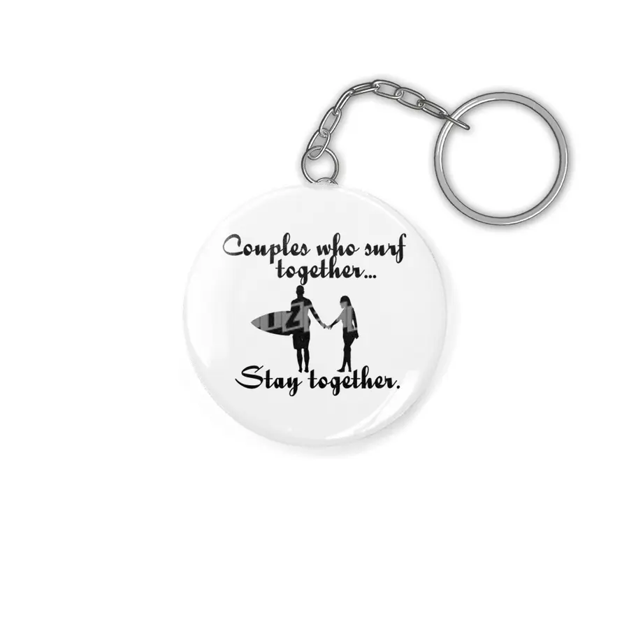 Arecaceae Co. "Couples who surf" Slogan Anahtarlık