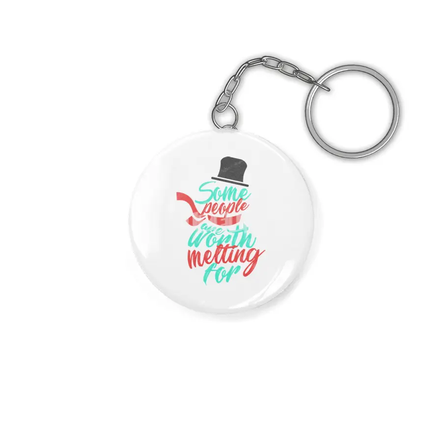 Snowman Melting Christmas Snow Love Couple Lover Lovers Dark Anahtarlık