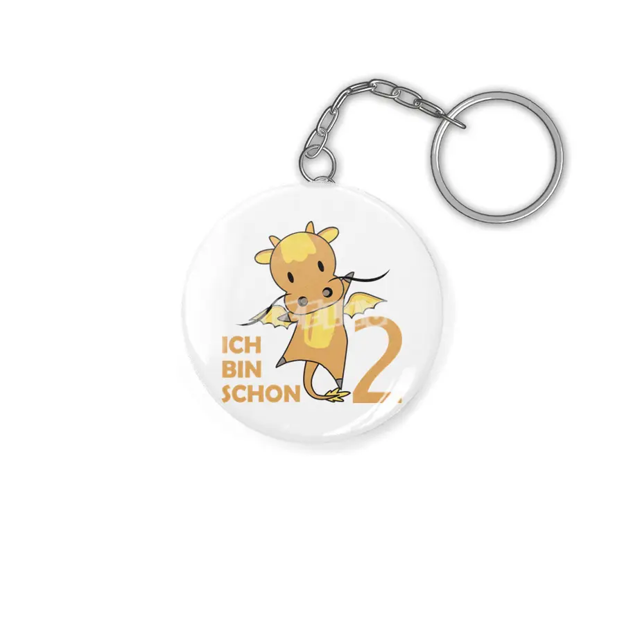 Dragon Yellow Two Years Old 2nd Birthday Fairy Anahtarlık