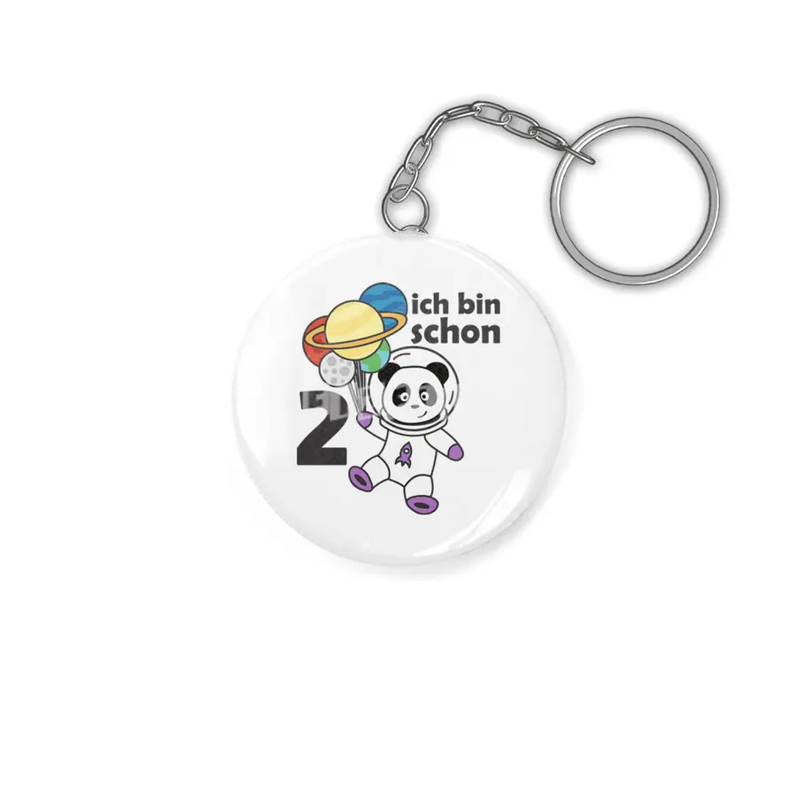 Panda Space Planet Two Years Old 2 Years Old Anahtarlık
