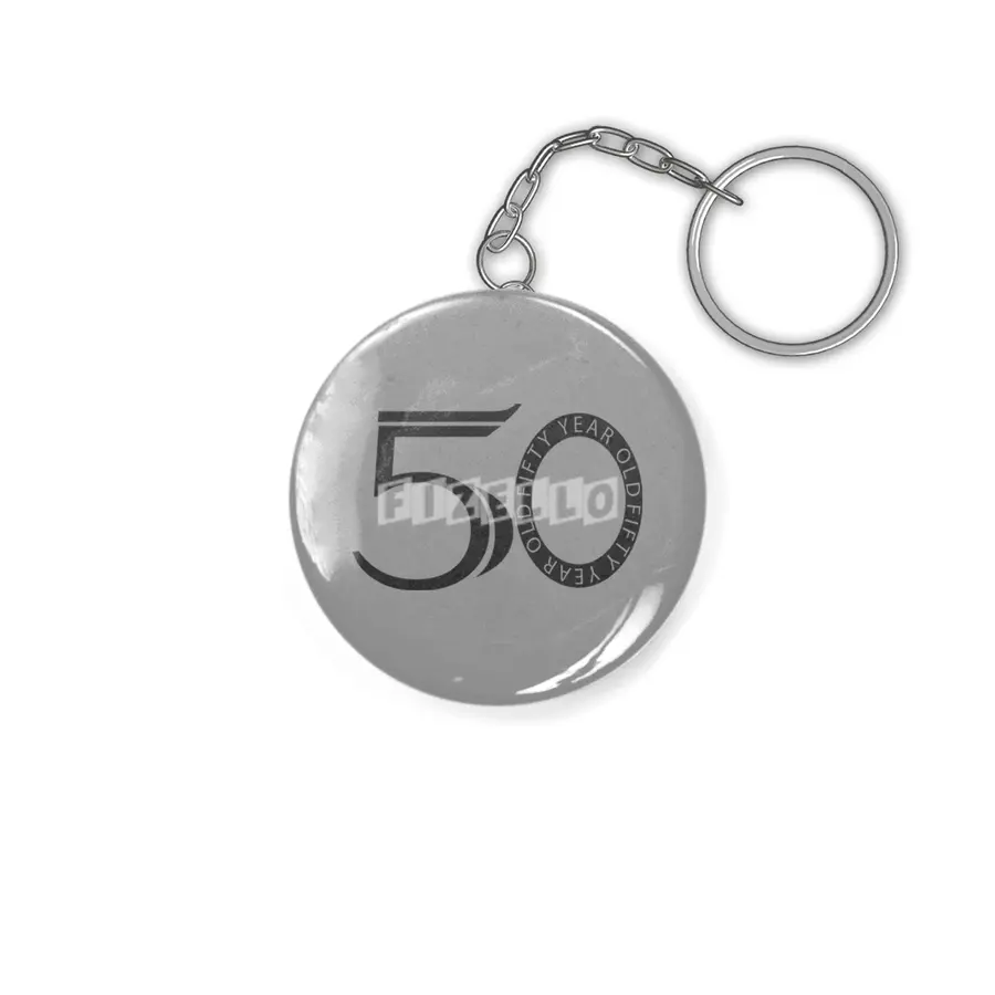 Fifty Year Old Fart Logo Design Black Anahtarlık